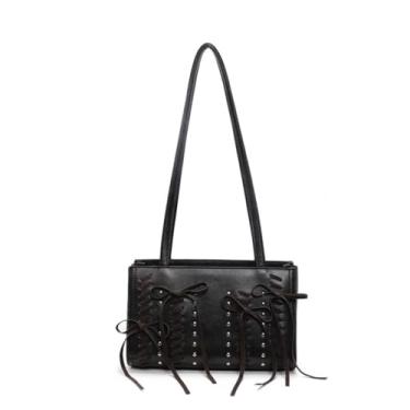 Imagem de NLAIOUSL Bolsa de ombro feminina de couro PU moderna com designs ergonômicos, bolsas grandes nas axilas para trabalho e viagens