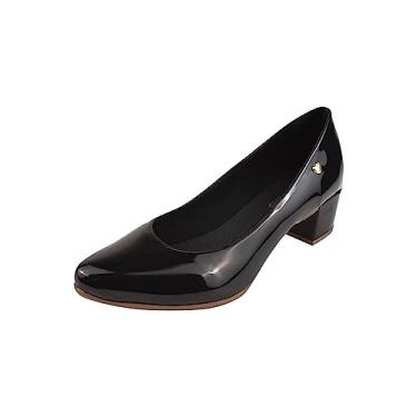 Imagem de Sapato Social Salto Feminino Scarpin Bico Fino Conforto Toque Feminino (35, Preto)