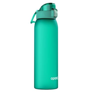Imagem de Opard Garrafa de água de plástico de 946 ml segura para lava-louças, tampa flip-top à prova de vazamento, Tritan livre de BPA, garrafa de água esportiva reutilizável de boca larga para academia