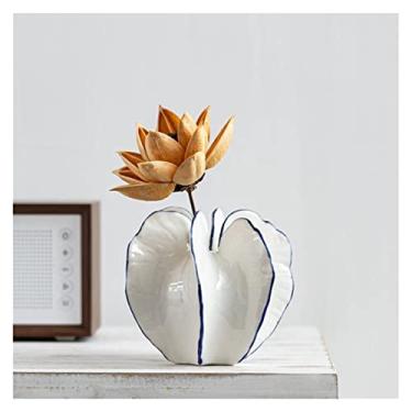 Imagem de x3anggyt5 Vaso de flores simulador de frutas boca pequena criativo estilo moderno arranjo de flores secas de cerâmica vida doméstica decoração de jardinagem decoração de casa (pequeno)