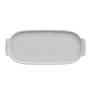 Imagem de Bandeja Retangular 30,8 cm Branca G Assar e Servir Porcelana - Germer 