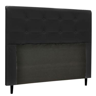 Imagem de Cabeceira Luna Para Cama Box Casal 140 Cm Corino Preto