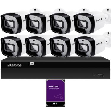 Imagem de Kit 8 Câmeras IP Vipc 1230B Intelbras NVD 1408P HD 2TB Purple
