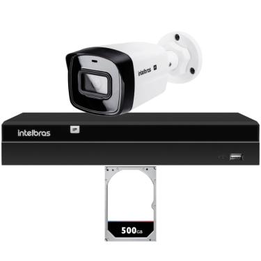 Imagem de Kit 1 Câmera IP Vipc 1230B Intelbras NVD 1404P HD 500GB