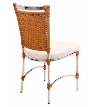 Imagem de Cadeira De Jantar Jk Em Alumínio E Fibra Sintética Rafia