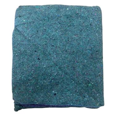 Imagem de Cobertor Casal Base Carpete Maciez Doação Mudanças Transportes Verde