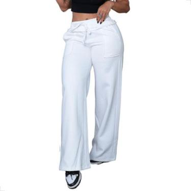 Imagem de Calça Moletom Feminino Flanelada Blogueira Pantalona Premium - WEST RO