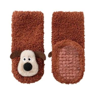 Imagem de Meias De Crochê 3D De Pelúcia Fofas Com Desenhos Animados, Quentes, Pa