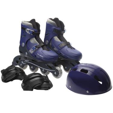 Imagem de Patins in Line Infantil Fênix AD-01 Azul-Unissex
