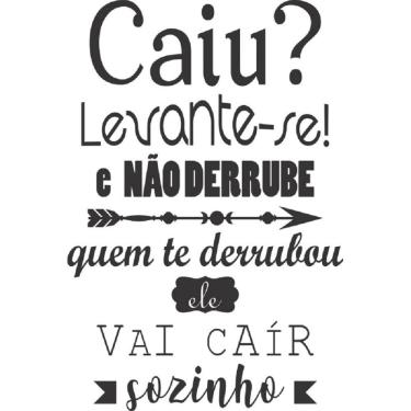 Imagem de Adesivo Decorativo De Parede Frase Caiu Levante-Se