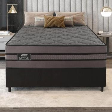 Imagem de Cama Box Conjugado Casal com Colchão (138x70x188) New Vip Gazin CR3532