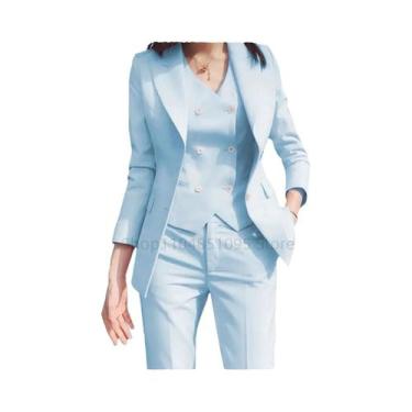 Imagem de Blazer Slim Fit Para Mulheres, Moda De Outono De Alto Padrão Para Escr