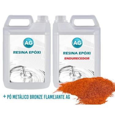 Imagem de Porcelanato Líquido Metalico Cobre Flamejante Ag Por M - Resinas Ag