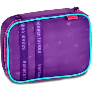 Imagem de Estojo Box Escolar Fashion Roxo Multifuncional 36 Lápis - Shop Mix