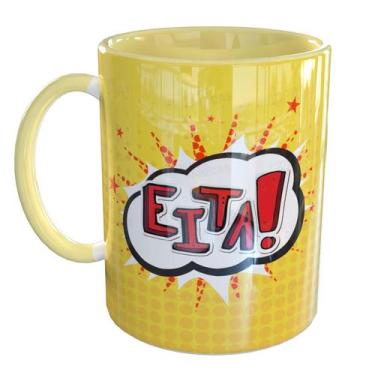 Imagem de Caneca Porcelana Nerd Comics Engraçada Café Pow - Pense Canecas, Amare