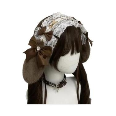 Imagem de Faixa De Cabelo Com Orelhas De Coelho Góticas, Estilo Harajuku Lolita 