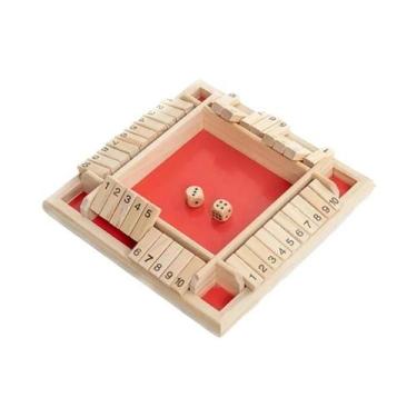 Imagem de Jogo De Tabuleiro De Dados De Madeira Para 2-4 Jogadores, Pensamento C