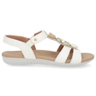 Imagem de Sandália Feminina Usaflex R1879 Couro Rasteira Com Enfeite-Feminino