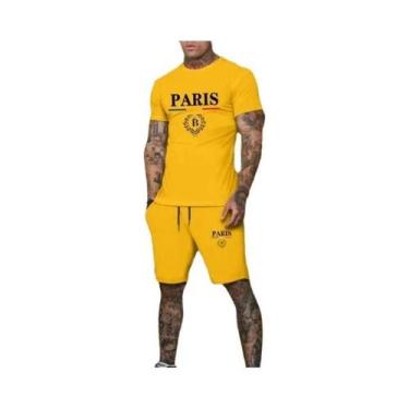 Imagem de Conjunto De Moda Masculina De Verão, Camiseta De Manga Curta E Calças 