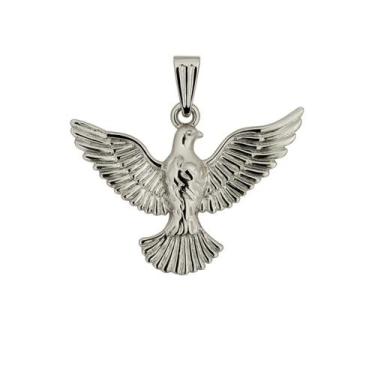 Imagem de Pingente Pomba Espírito Santo 2,5 cm Metal Niquelado - Lua Mística