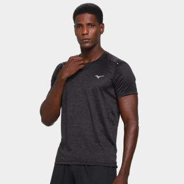 Imagem de Camiseta Mizuno Prime Masculina, Preto, Cinza, P