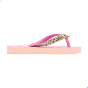 Imagem de Chinelo Infantil Havaianas Kids Slim Glitter II Blossom Rosa, Br, 3128