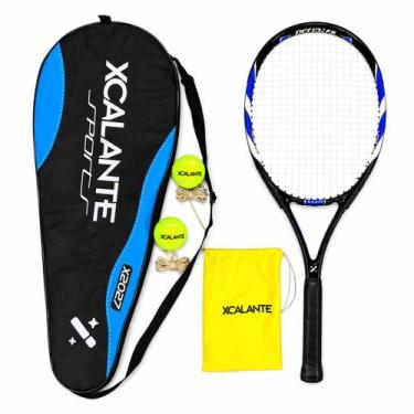Imagem de Raquete de Tênis Xcalante Fibra de Carbono Leve com Estojo e 2 Bolinha