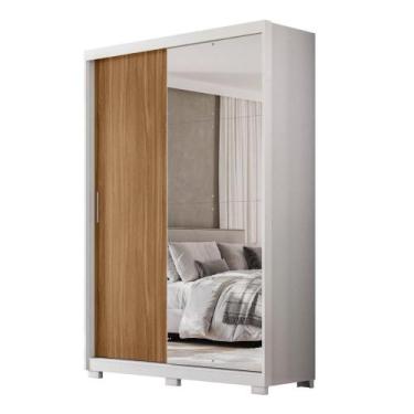 Imagem de Guarda Roupa Casal Riva 2 Portas Deslizantes Flex com Espelho e Pés - 