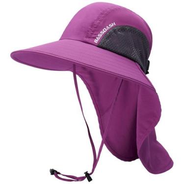 Imagem de Chapéu Solar BASSDASH UPF 50+ Resistente à Água Aba Larga Roxo