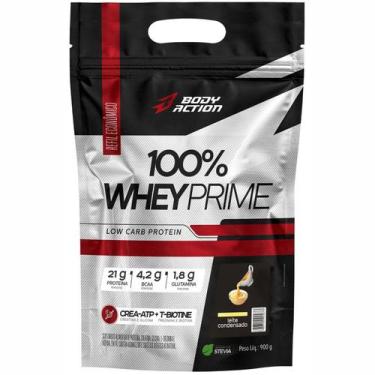 Imagem de 100% whey prime leite condensado saco 900g - BODYACTION
