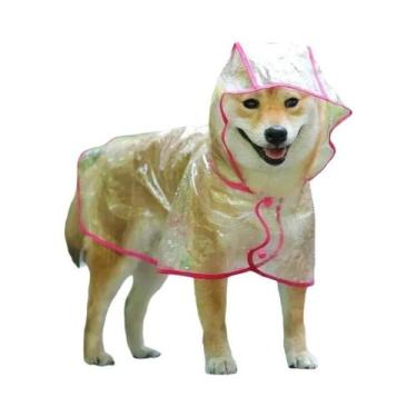 Imagem de Capa De Chuva Impermeável Para Cães Pequenos Com Capuz, Poncho Transpa