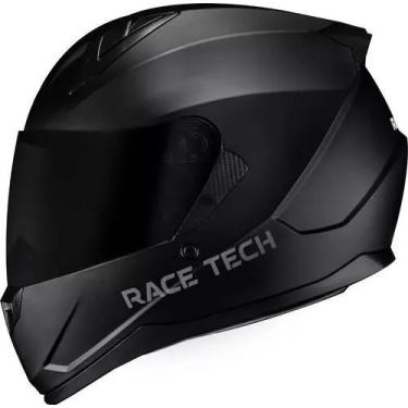 Imagem de Capacete Moto Race Tech Sector Exilio Monocolor Fosco Preto, S - 56CM