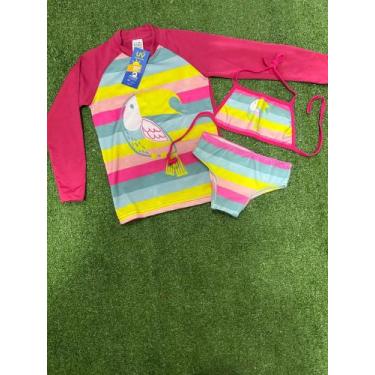 Imagem de Biquini infantil + Camisa UV Proteção Solar UV 50 - Conjunto UV Menina