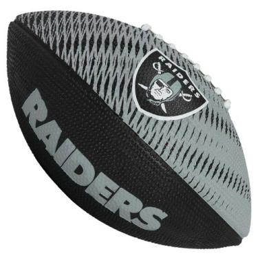 Imagem de Bola Oficial Wilson Futebol Americano Raiders Super Grip Cinza Preto T