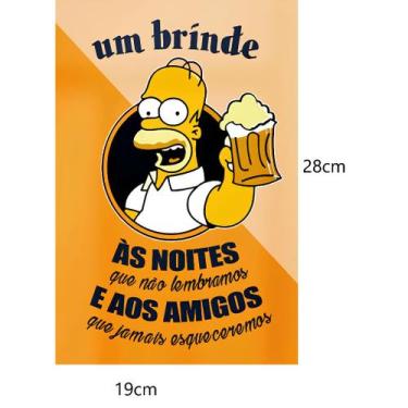 Imagem de Placa Decorativa Quadro MDF CERVEJA CHURRASCO COMIDA 29,7x21cm - Print