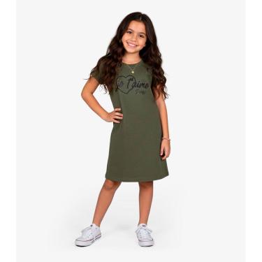 Imagem de Vestido Menina Infantil em Molecotton Select Verde