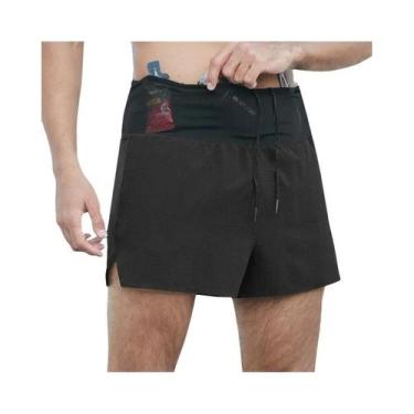 Imagem de Shorts De Corrida Masculinos De Secagem Rápida, Dupla Camada, Com Poch