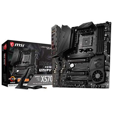 Imagem de MSI Placa mãe Meg X570 Unify (AMD AM4, DDR4, PCIe 4.0, SATA 6GB/s, M.2, USB 3.2 Geração 2, Ax Wi-Fi 6, Bluetooth 5, ATX)