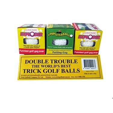Imagem de Pacote com 3 bolas de golfe Trick Exploding & Unputtable