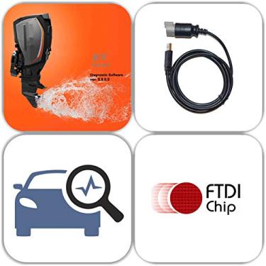 Imagem de Kit de scanner de ferramentas de diagnóstico USB para motor de popa EVINRUDE E-TEC/Fitch