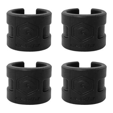 Imagem de WHYHKJ 4 peças protetor de bicicleta chainstay protetor de quadro de bicicleta almofada de proteção contra colisão borracha anel protetor de corrente adesivos, preto