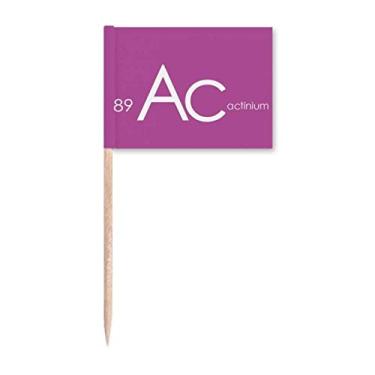 Imagem de Elementos Químicos Mesa Period Actinide Actinium Ac Palito de Dente Marcador Topper Decoração de Festa