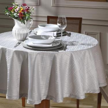 Imagem de Toalha De Mesa Dohler Redonda 4 Lugares Jacquard Requinte Ii Tj-5795 P