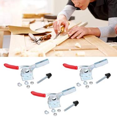 Imagem de Braçadeira vertical, resistente ao desgaste, antiferrugem, durável, estável, ferramenta de clipe de mão com nervuras reforçadas para mesas de carpintaria para placas de serra
