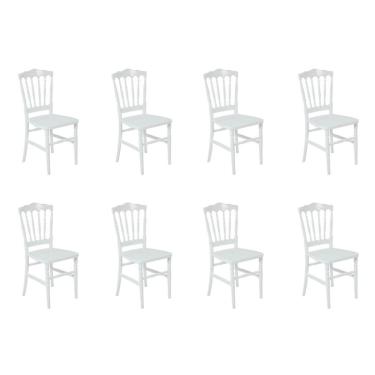 Imagem de Conjunto com 8 Cadeiras Dior Resina Branco