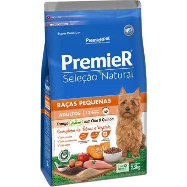 Imagem de Ração Premier Pet Seleção Natural Frango Korin com Chia & Quinoa Cães Adultos Raças Pequenas - 2,5 Kg