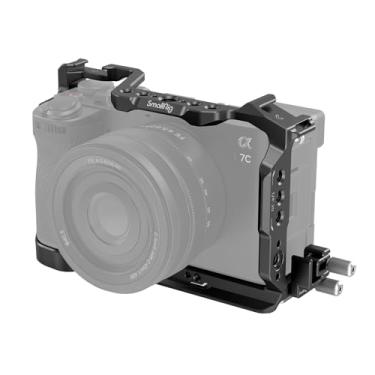 Imagem de SmallRig Kit de gaiola para Sony A7C II / A7CR com um grampo de cabo para HDMI, suporte de vídeo para câmera de criação de vlog de acesso total para Sony Alpha 7C II/Alpha 7CR com braço articulado