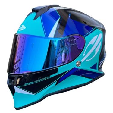 Imagem de Capacete de Moto Mormaii M1 Tech Azul Brilhante Original Masculino Feminino Esportivo Com Narigueira Fechado (61, Mormaii M1)
