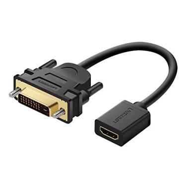 Imagem de Cabo adaptador DVI para HDMI UGREEN DVI bidirecional DVI-D 24+1 macho para HDMI fêmea conversor de vídeo suporta 1080p compatível com Raspberry Pi, TV BoX