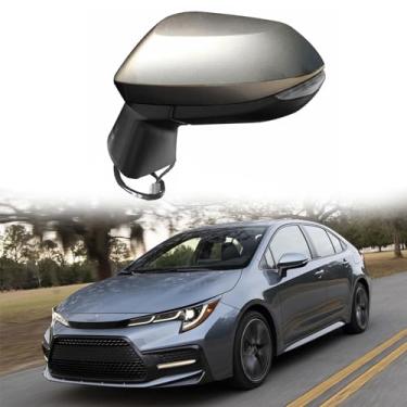 Imagem de Conjunto de espelho lateral do motorista adequado para Toyota Corolla 2019 2020 2021 Toyota Corolla Espelho retrovisor de reposição para Toyota Corolla Acessórios ajuste de lente, aquecimento, luz de